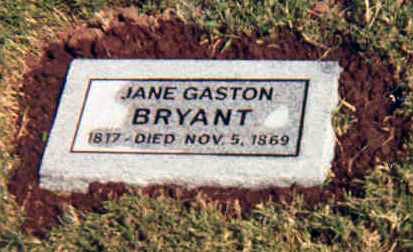 Jane Gaston gravemarker
