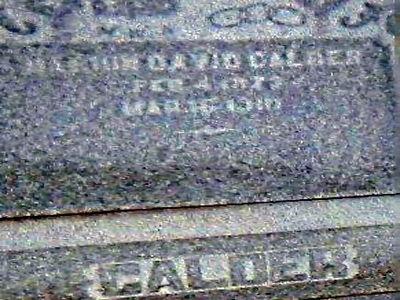 Marion David Calder enscription