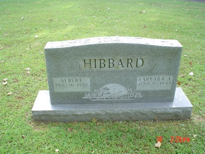 Albert and Barbara Hibbard gravemarker