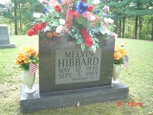 Melvin Hibbard military gravemarker