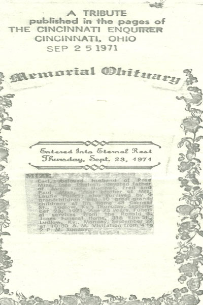 Carl Andrew Mize obituary
