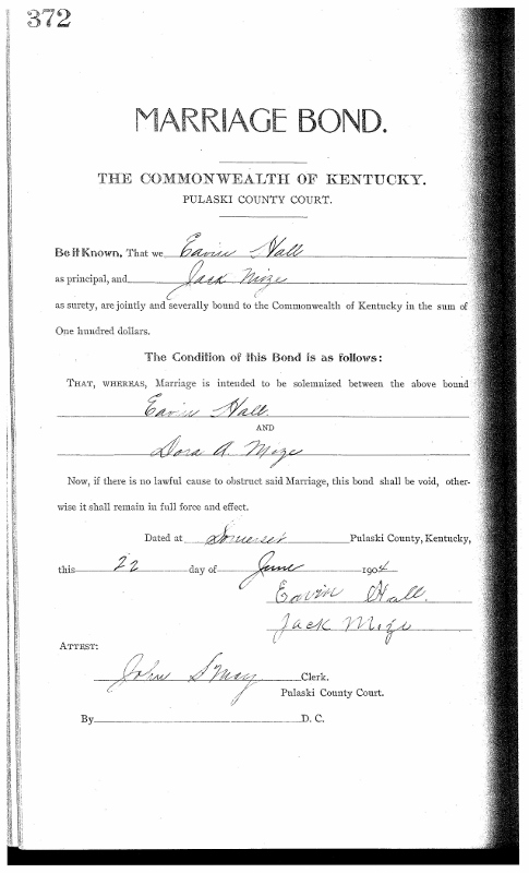 marriage certificate