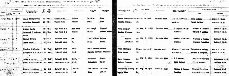 Freeda Dickerson marriage certificate