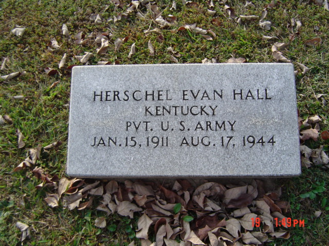 Herschel Hall tombstone photo