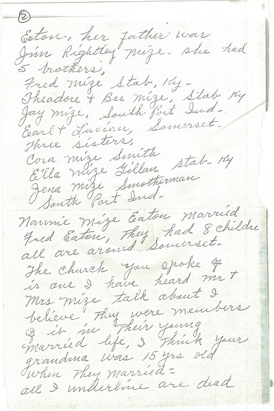 Letter from Sophia Gaston