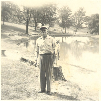 Benjamen Harrison Lay fishing