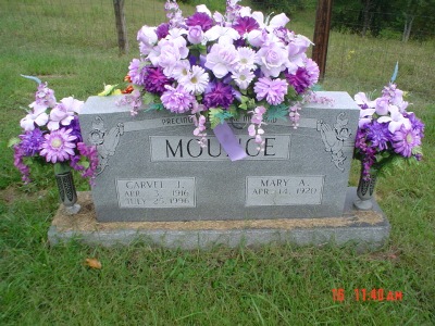 Carvel J. and Mary A. Mounce tombstone photo
