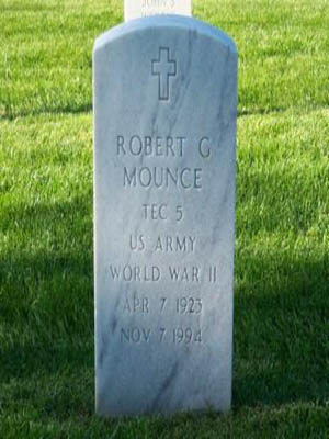 Robert Green Mounce gravemarker