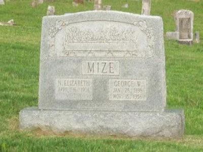 George W. Mize gravemarker