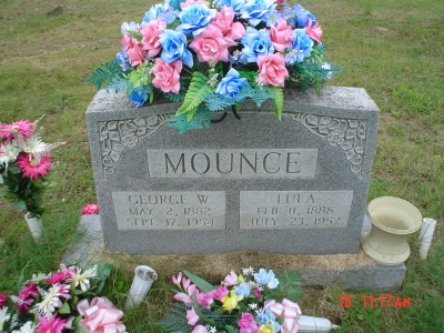 George W. and Lula Mounce tombstone photo